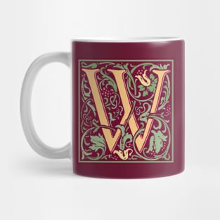 William Morris Vintage Letter W Mug